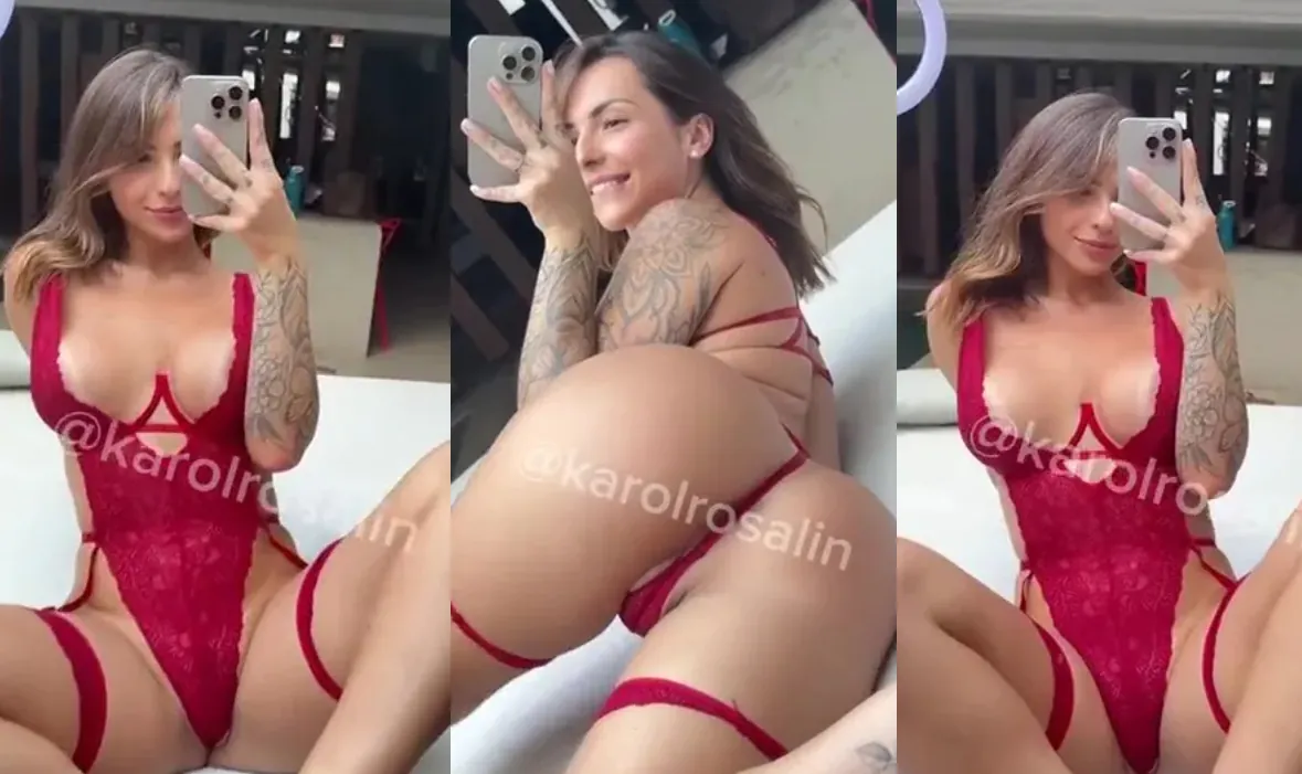 Karol Rosalin nua exibindo a buceta gostosa de lingerie sexy